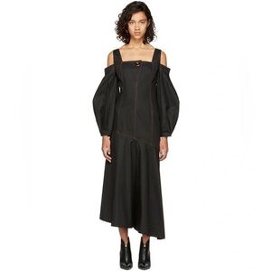Ellery Mississippi Off Shoulder Dress Black Toffee Contrast Stitch | AU 8 / US 4